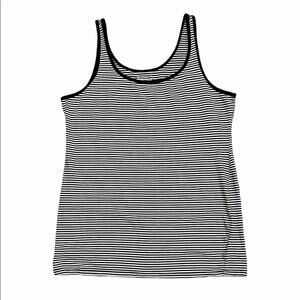 Bump Start Motherhood Maternity | Black & White Stripe Casual Tank Top